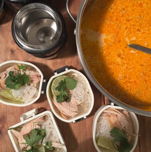 Asian Chicken Curry Soup with Coconut Milk for Lunch Box &ndash; Belles Combines