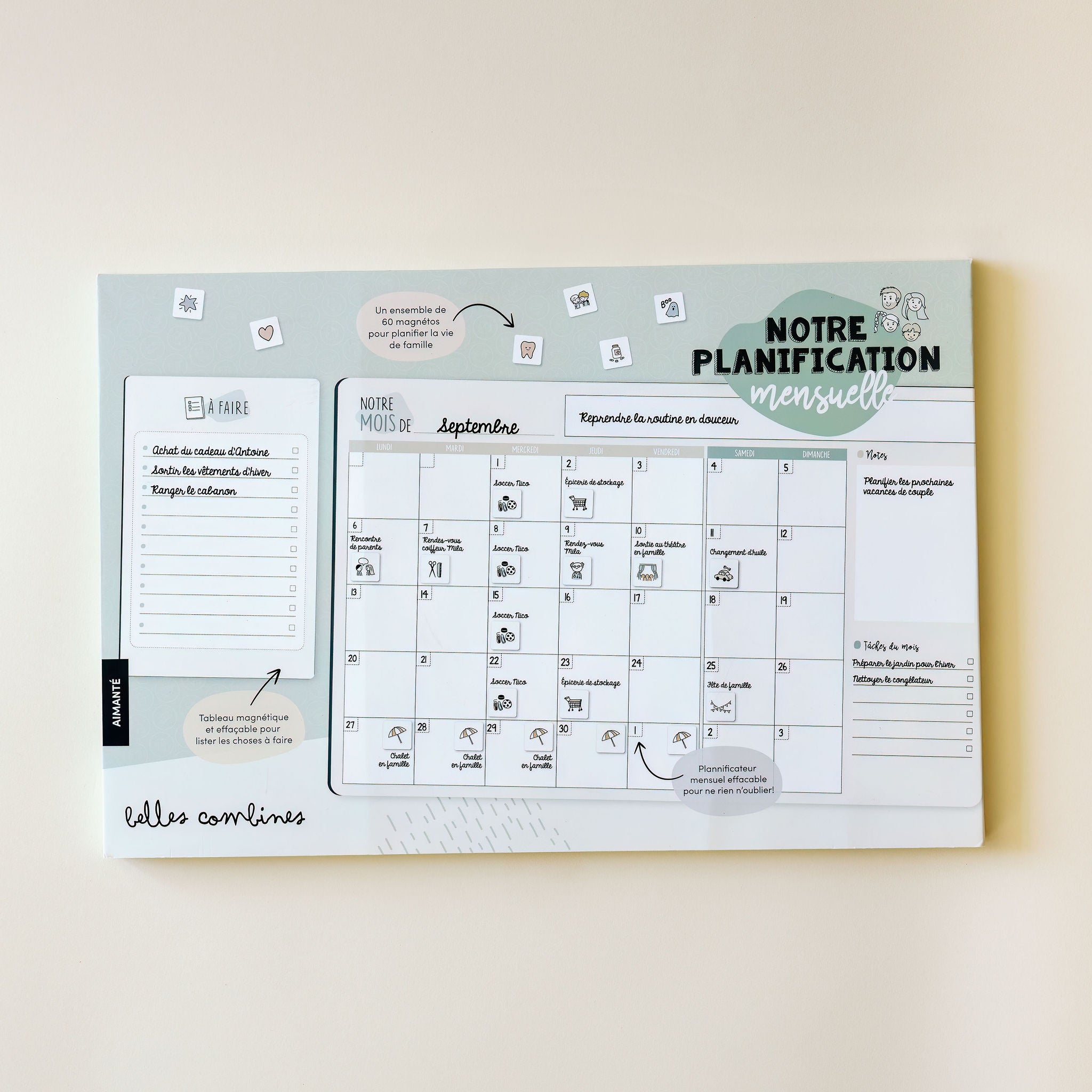 Coffret clés en main - Notre planification mensuelle