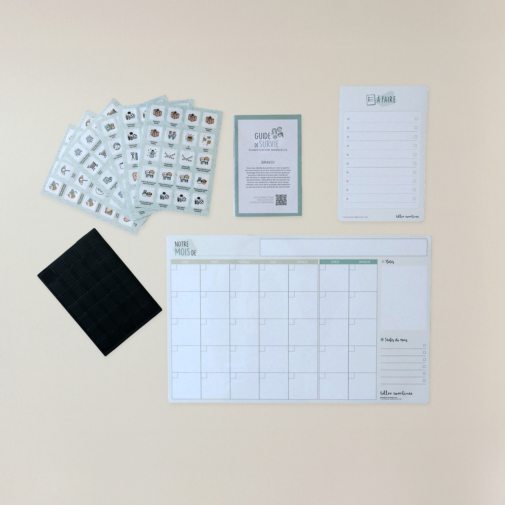 Coffret clés en main - Notre planification mensuelle