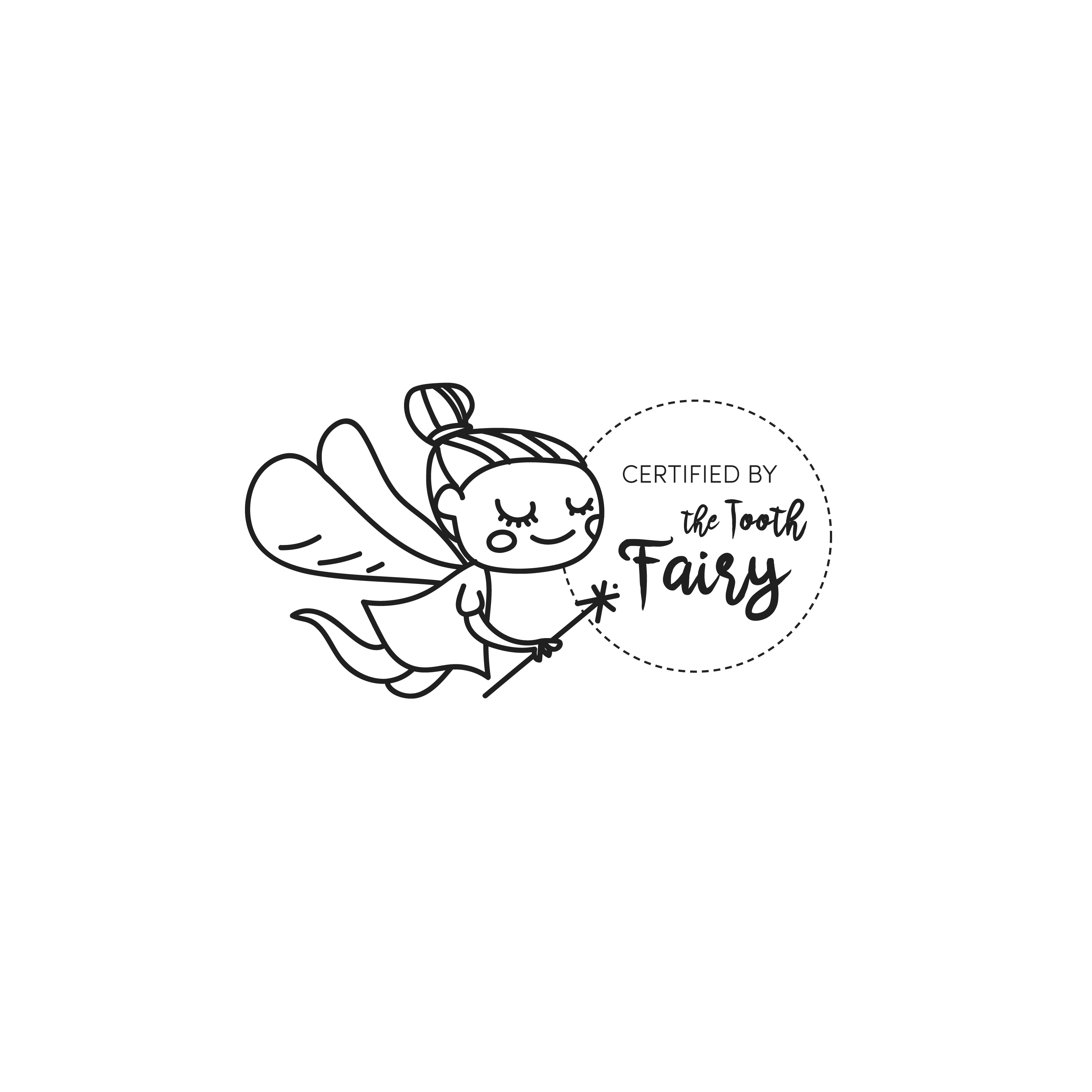 English version of the logo of the tooth fairy receipt to print made by Les Belles Combines