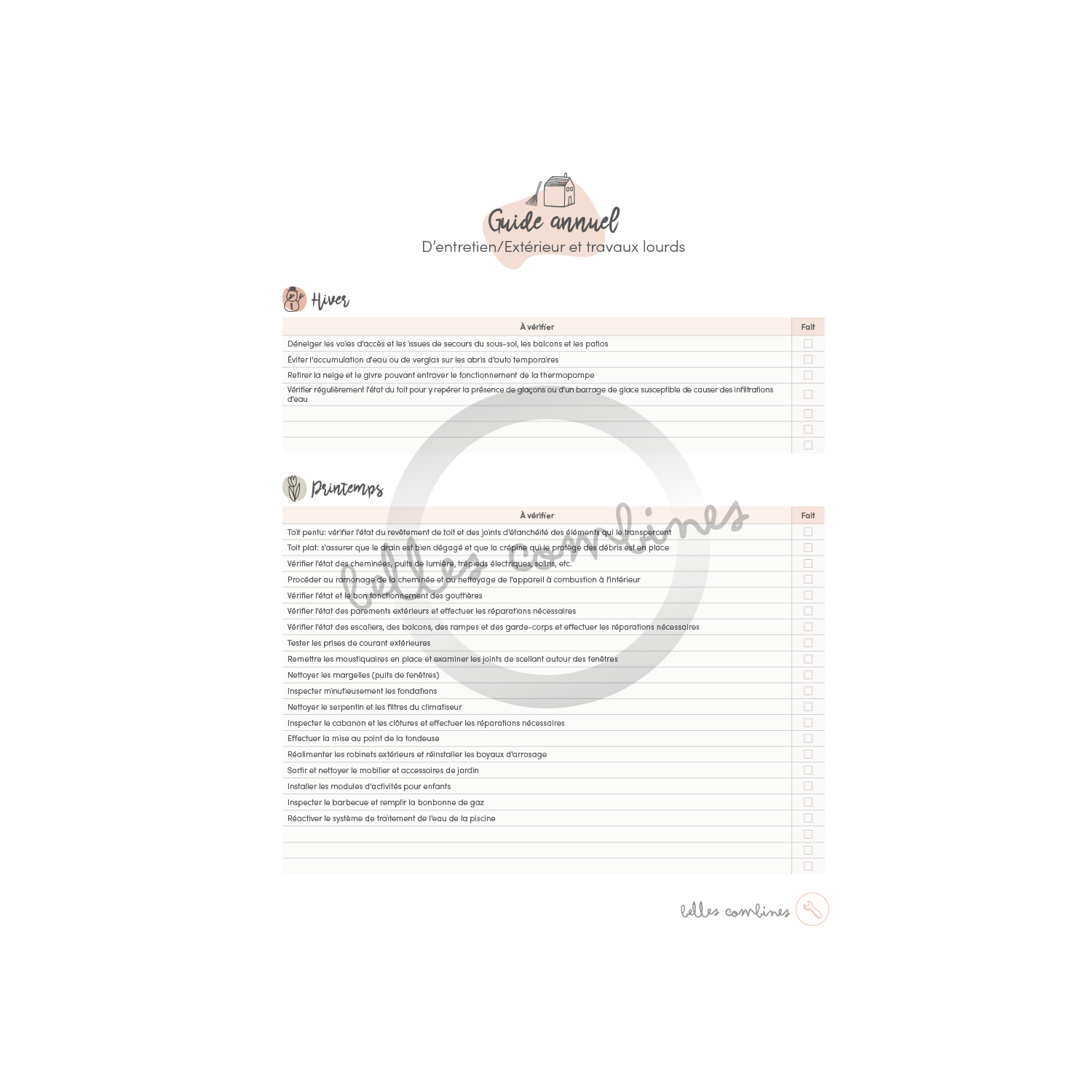 Annual maintenance guide