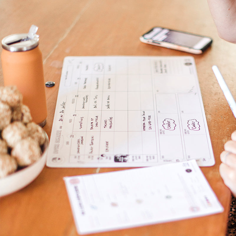 Aperçu du planificateur hebdomadaire magnétique rempli Les Belles Combines