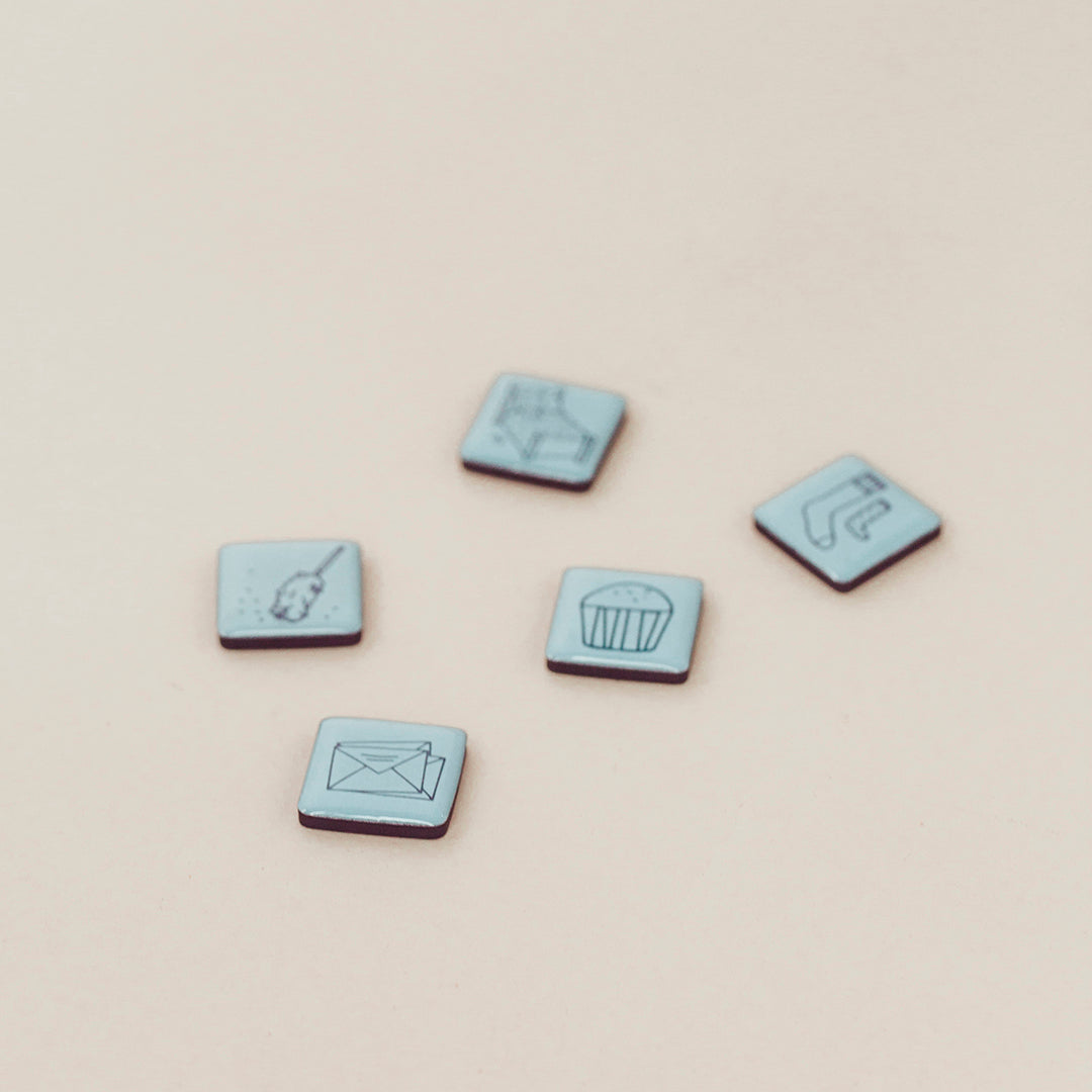 Aperçu des magnétos de tâches Les Belles Combines/Preview of the chores magnets Les Belles Combines