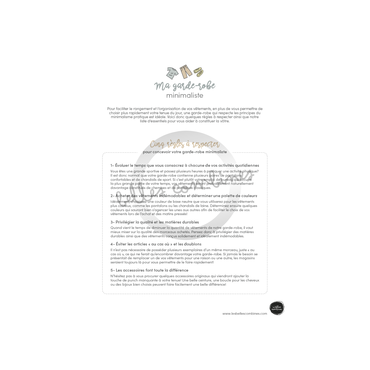 My minimalist wardrobe