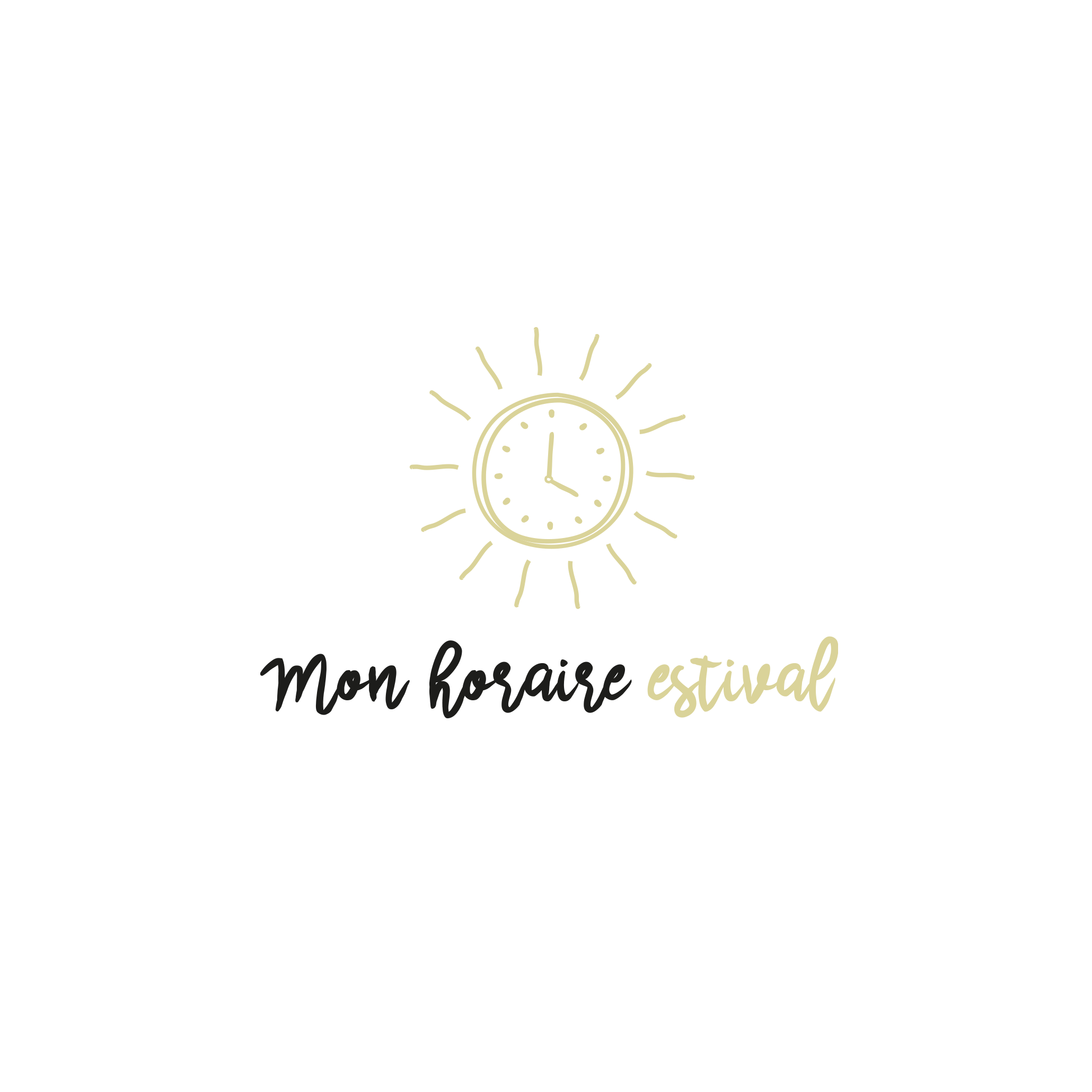 Version française du logo de la petite combine à imprimer Mon horaire estival par Les Belles Combines