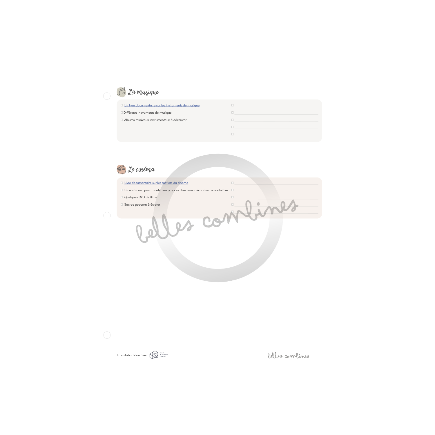 Suggestions de paniers d&