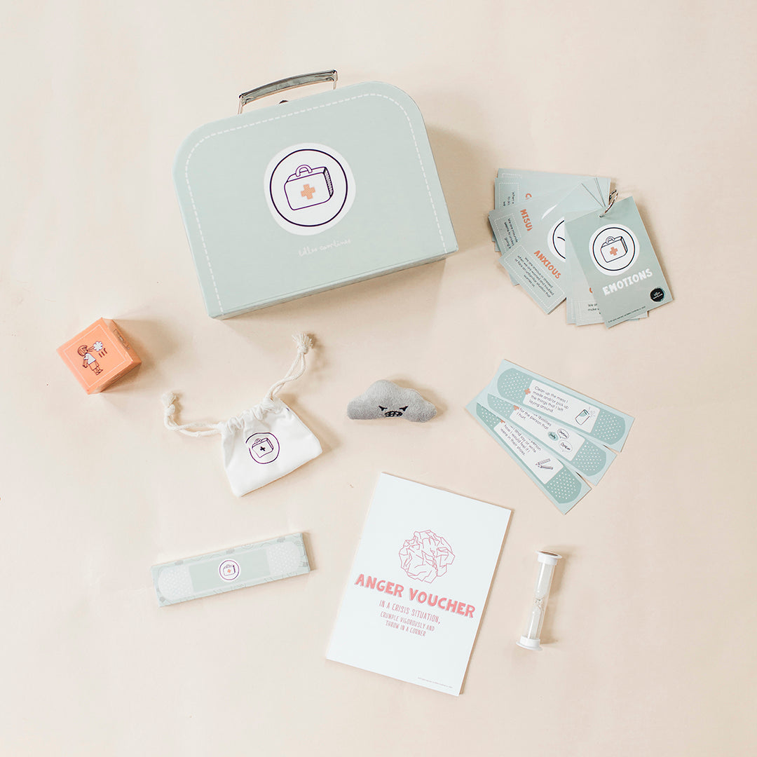 English version of the content of the cool down kit made by Les Belles Combines