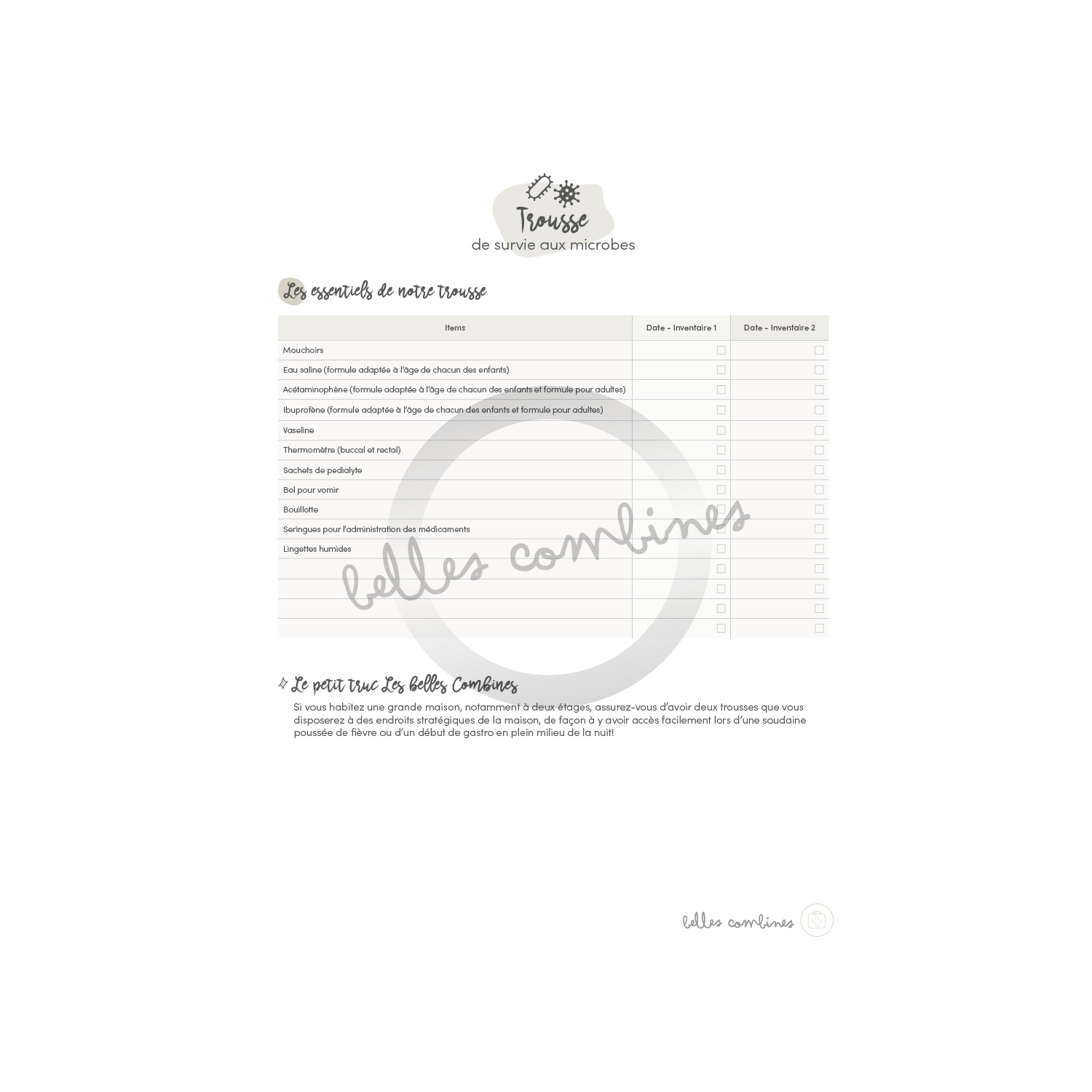 Our Germ Survival Kit