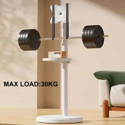 Portrait to Landscape Heavy Duty Mobile TV Cart with Shelf VESA 200x200mm Height Adjustable Rolling TV Stand for 10-42 Inch TVs