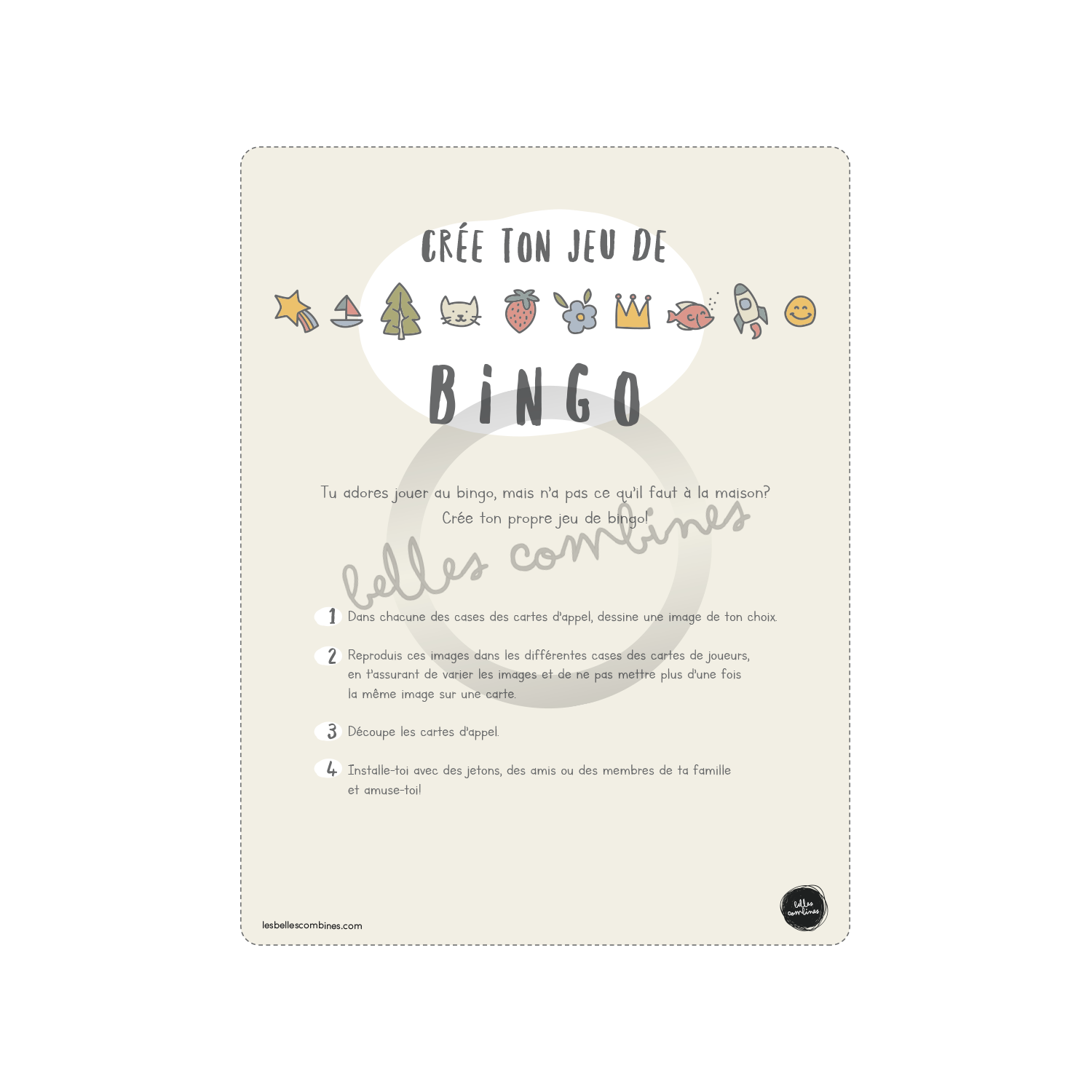 Crée ton jeu de bingo