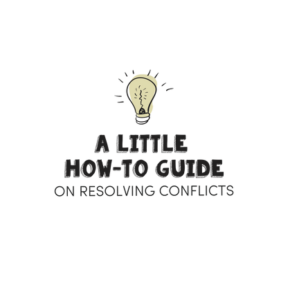 English version of the logo of the document to print A little how-to guide on resolving conflicts made by Les Belles Combines