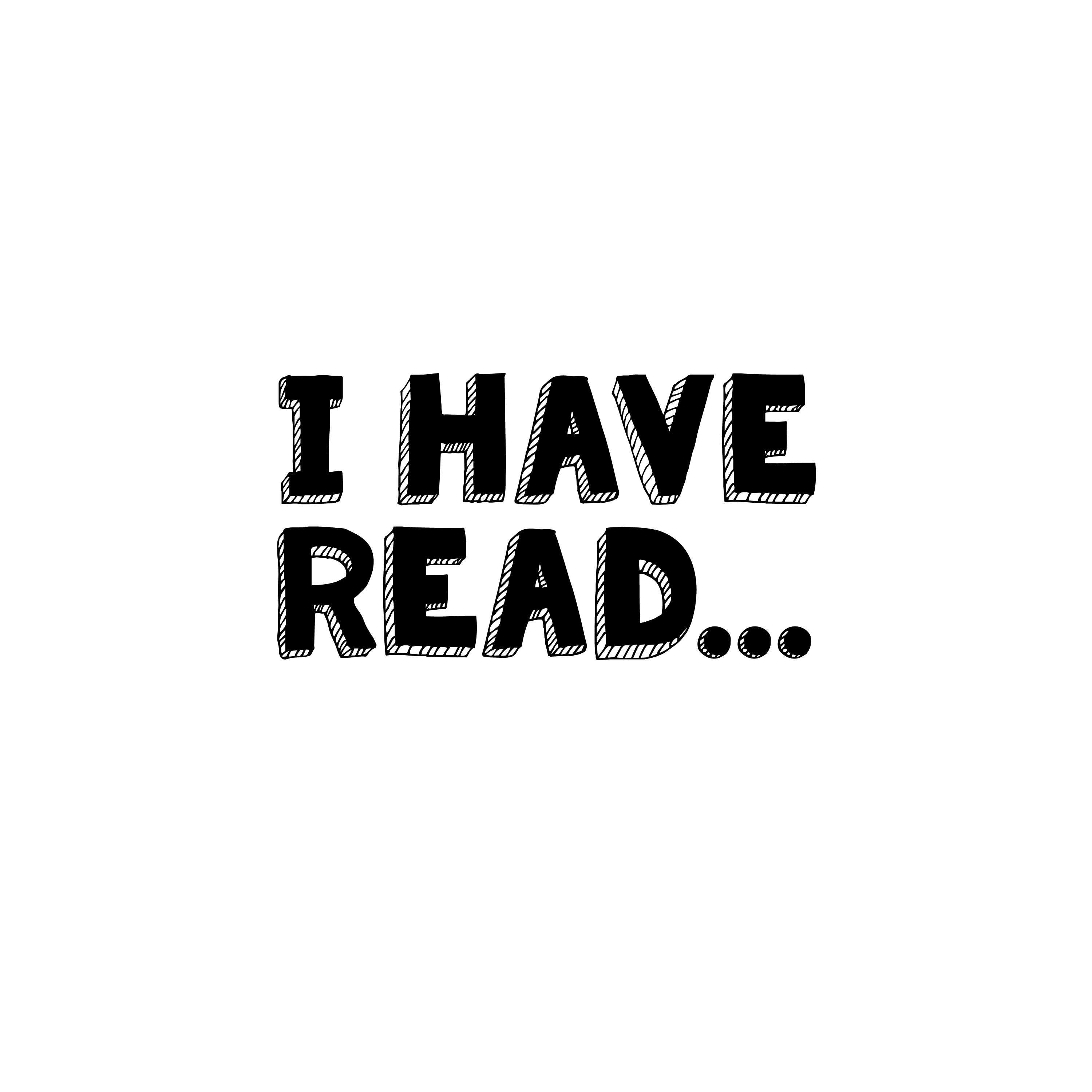 English version of the logo of the document to print I have read made by Les Belles Combines