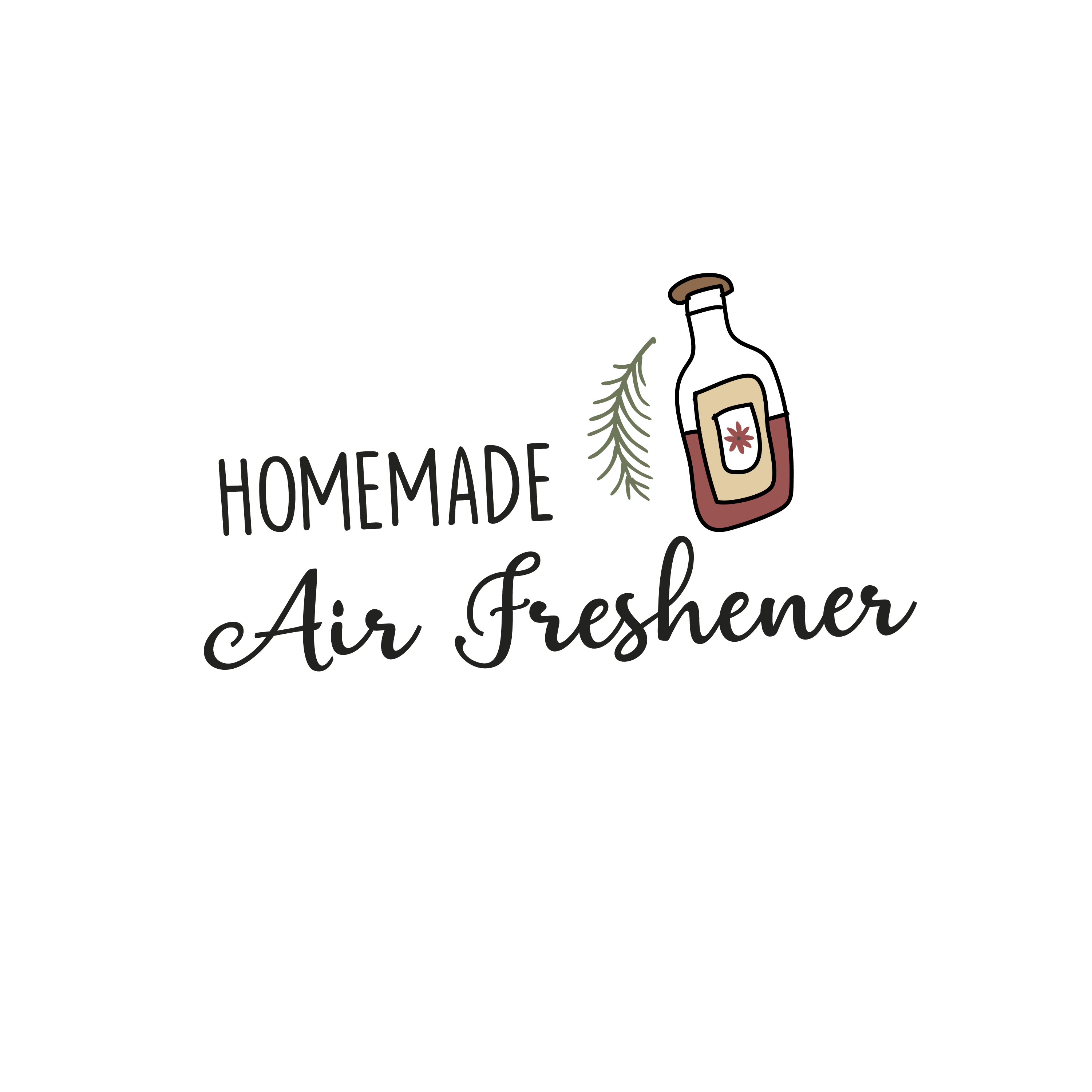 English version of the logo of the homemade air freshener recipe to print made by Les Belles Combines
