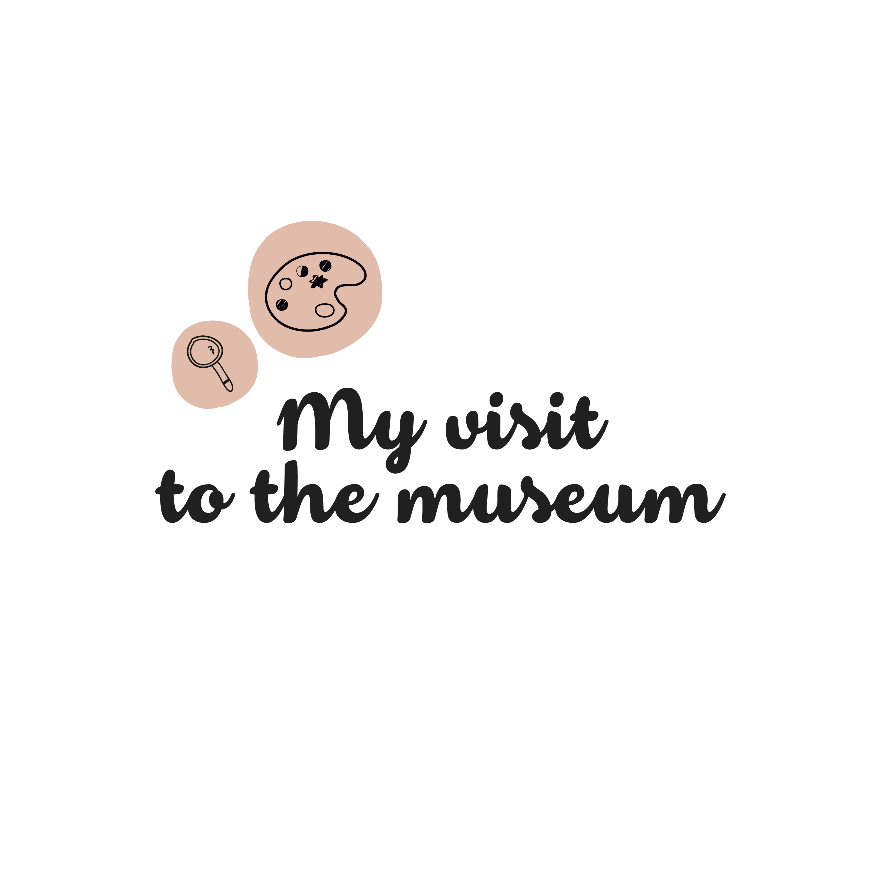 English version of the logo of the My visit to the museum document to print made by Les Belles Combines