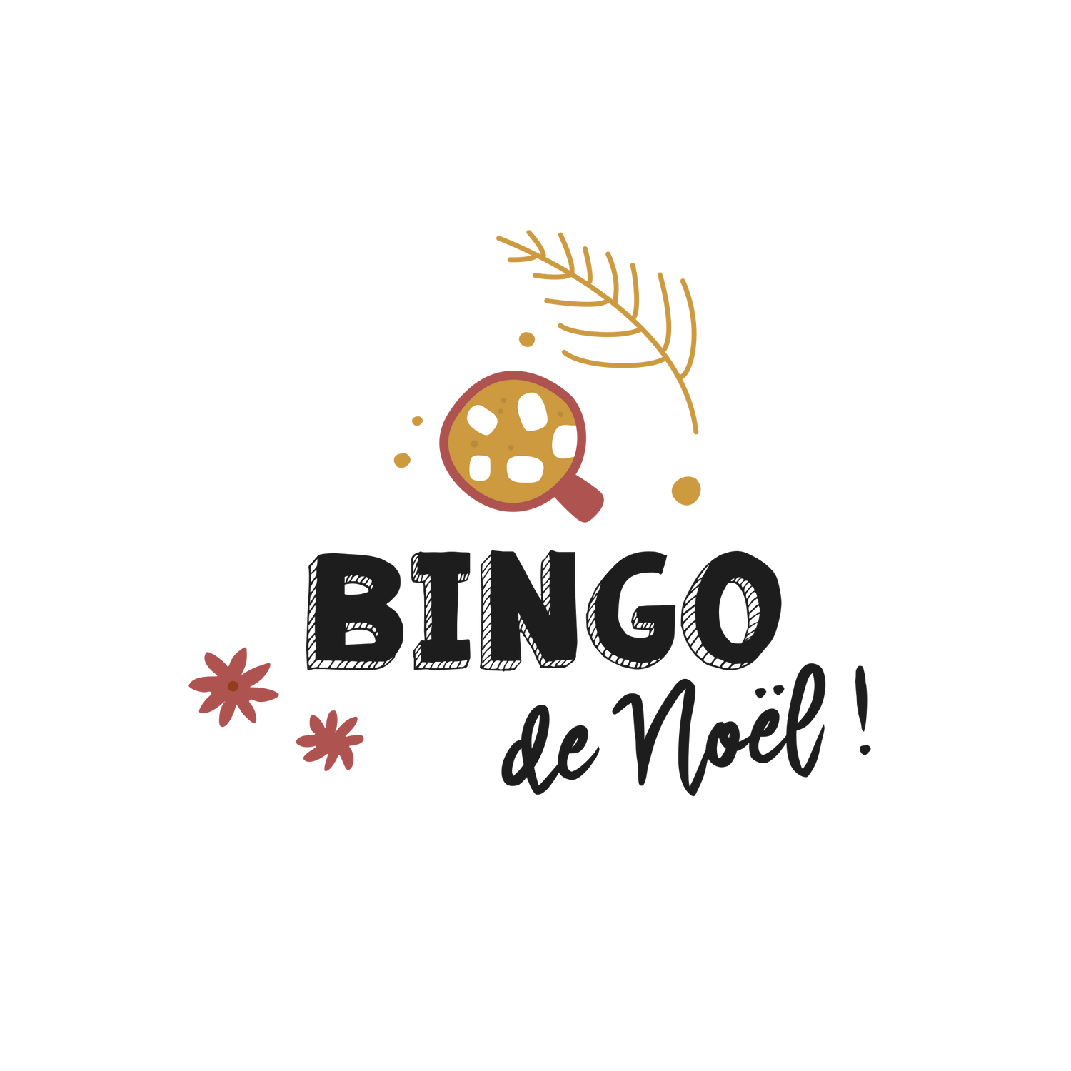 Version française du logo du Bingo de Noël Les Belles Combines