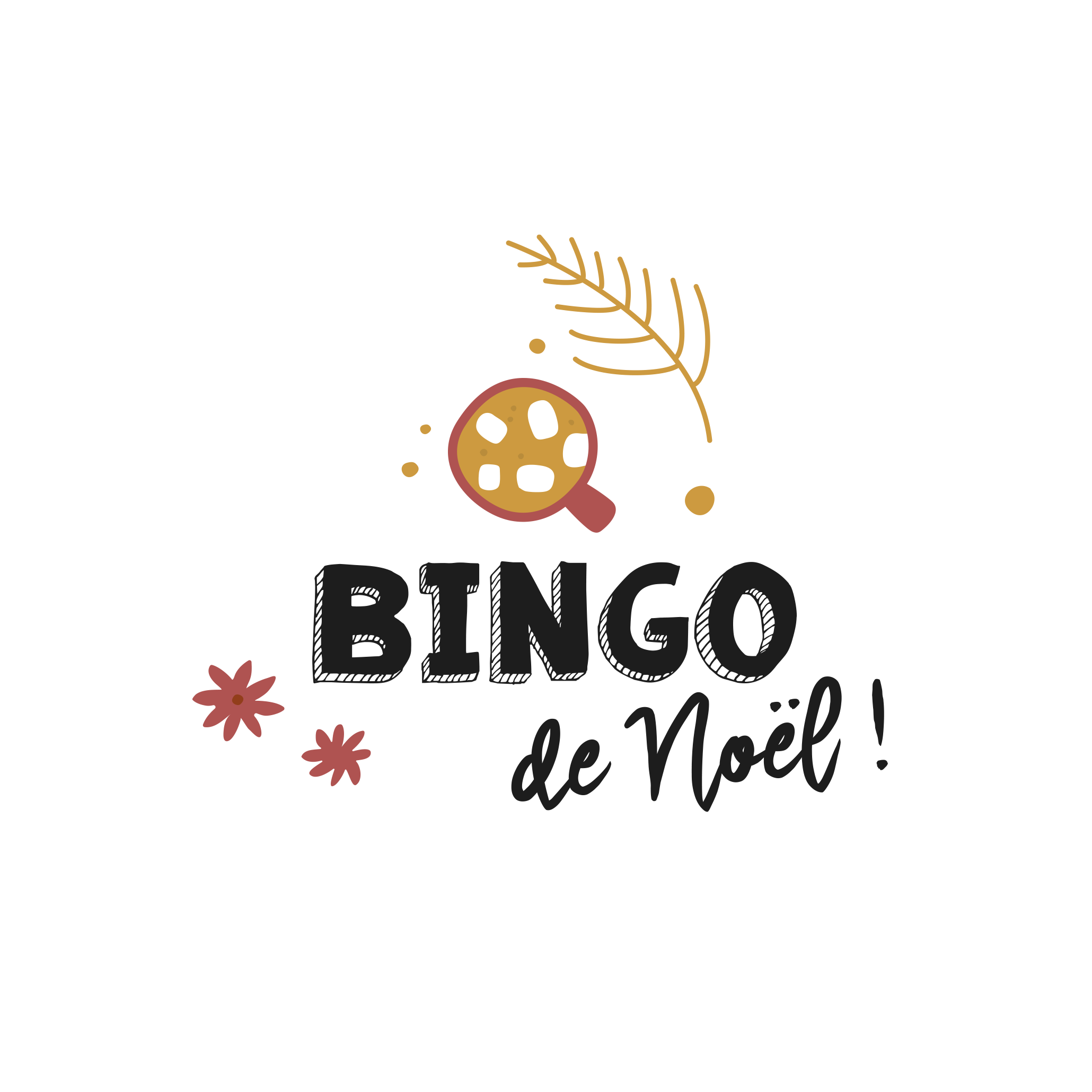 Version française du logo du Bingo de Noël Les Belles Combines