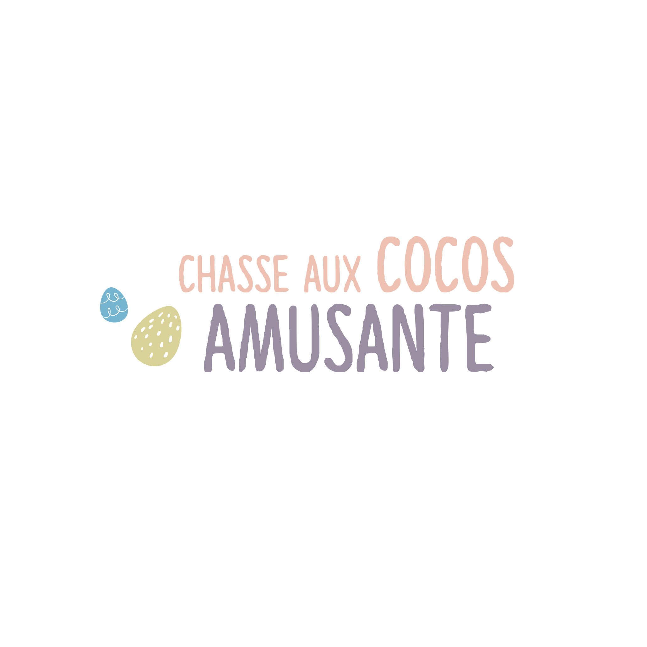 Version française du logo de la petite combine chasse aux cocos amusante Les Belles Combines