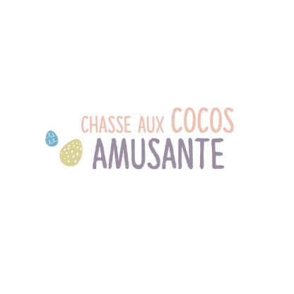 Version française du logo de la petite combine chasse aux cocos amusante Les Belles Combines