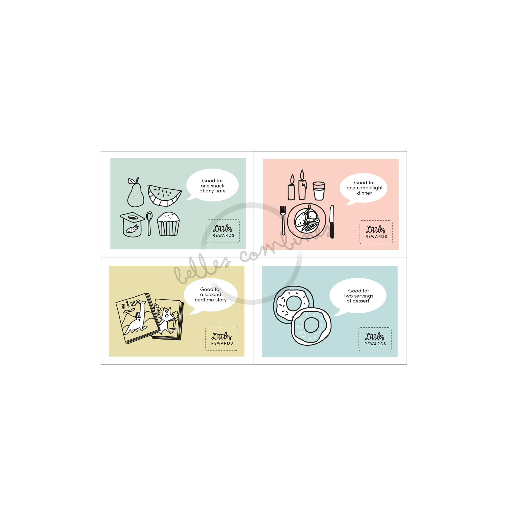 English version of the little rewards coupons made by Les Belles Combines