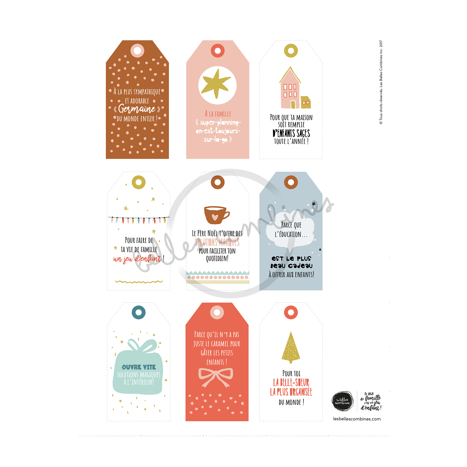 CANVAS - Étiquettes autocollantes pour cadeaux de Noël, assorti, 150 pcs