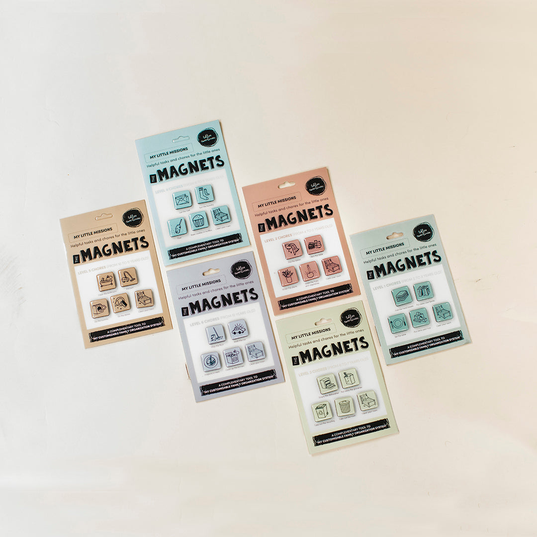English version of the magnets for all levels by Les Belles Combines