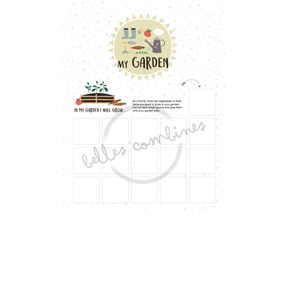 English version of the document to print My garden made by Les Belles Combines