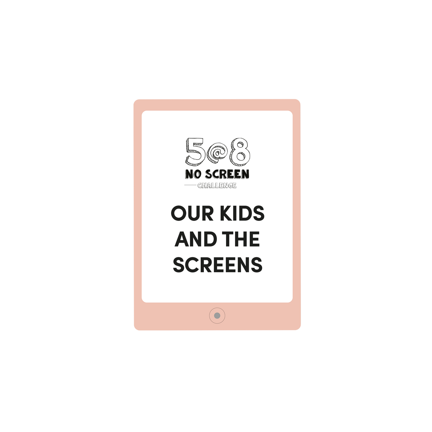 English version of the logo of the document to print Our kids and the screens made by Les Belles Combines