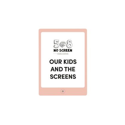 English version of the logo of the document to print Our kids and the screens made by Les Belles Combines